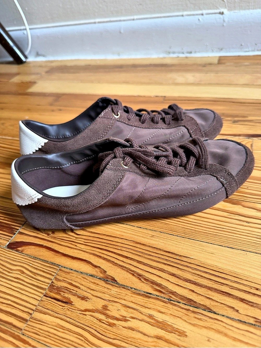 ZARA Soft Blucher Shoes Brown & White Sneakers